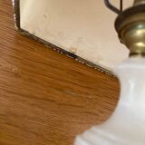 Vintage bedside lamp with marble base and gold metal