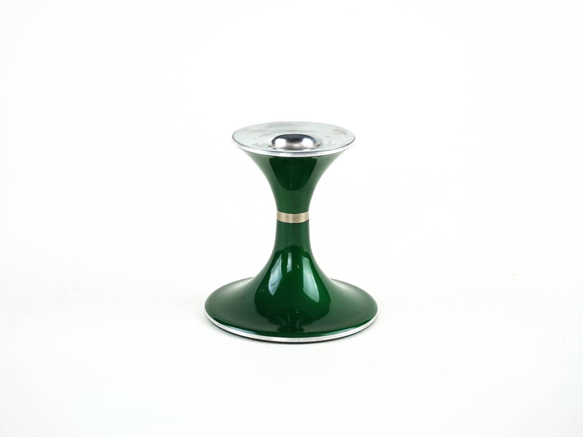 Candlestick set by Bjørn Engø, lacquered metal Space Age design, Norway