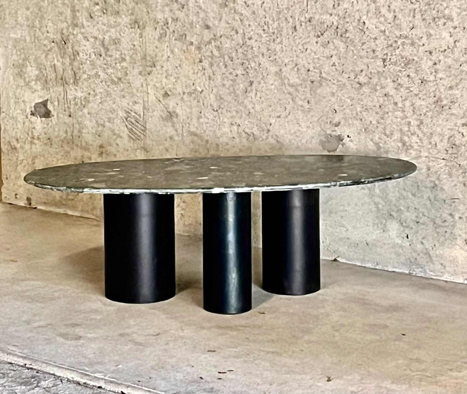 Coffee table marble feet steel
