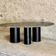 Coffee table marble feet steel