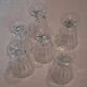 Set of 6 antique faceted stemmed wine glasses in very good condition.