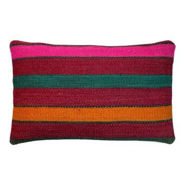 Housse de coussin vintage turque faite à la main, 30 x 50 cm