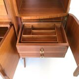 Monumental Wooden Cabinet with Parchment Panels by Gio Ponti, Italy