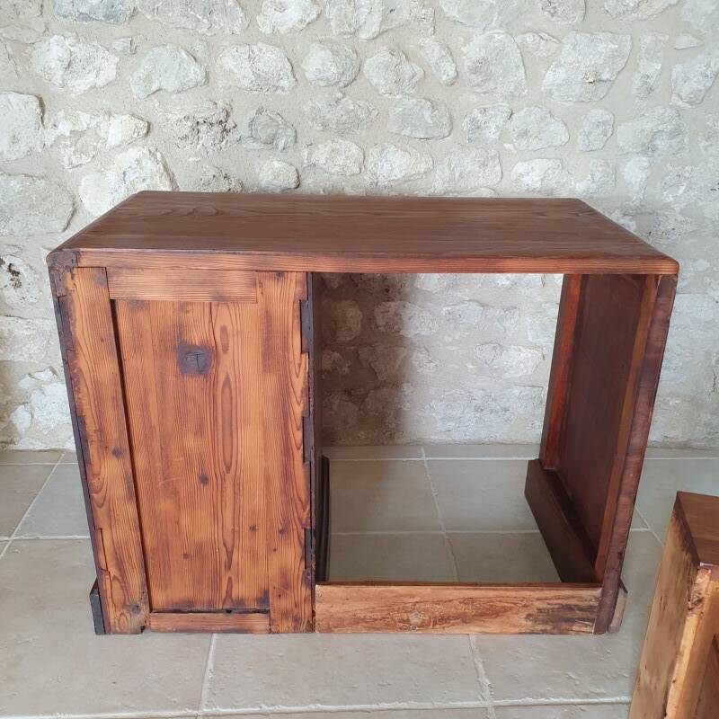 Bureau en chêne et noyer
