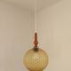 French Vintage Retro Ceiling Light (1960s/70s) Amber Bubble Glass Shade 5115