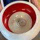 Vintage glass pendant/light, futuristic style, UFO-shaped.