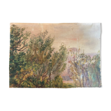 Painting old landscape early twentieth century