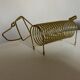 Letter rack mail holder dachshund dog 1960 gold