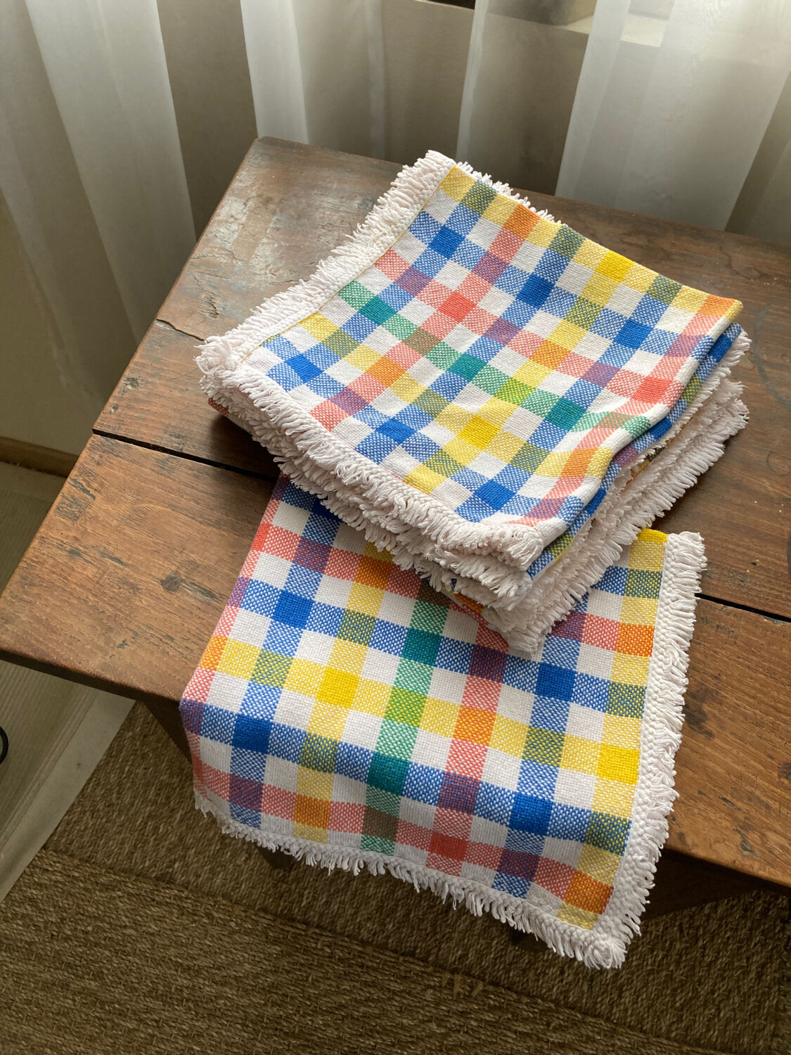 6 vintage antique napkins