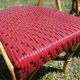 Lot of 4 chairs bistro terrace "Parisian" rattan and braiding