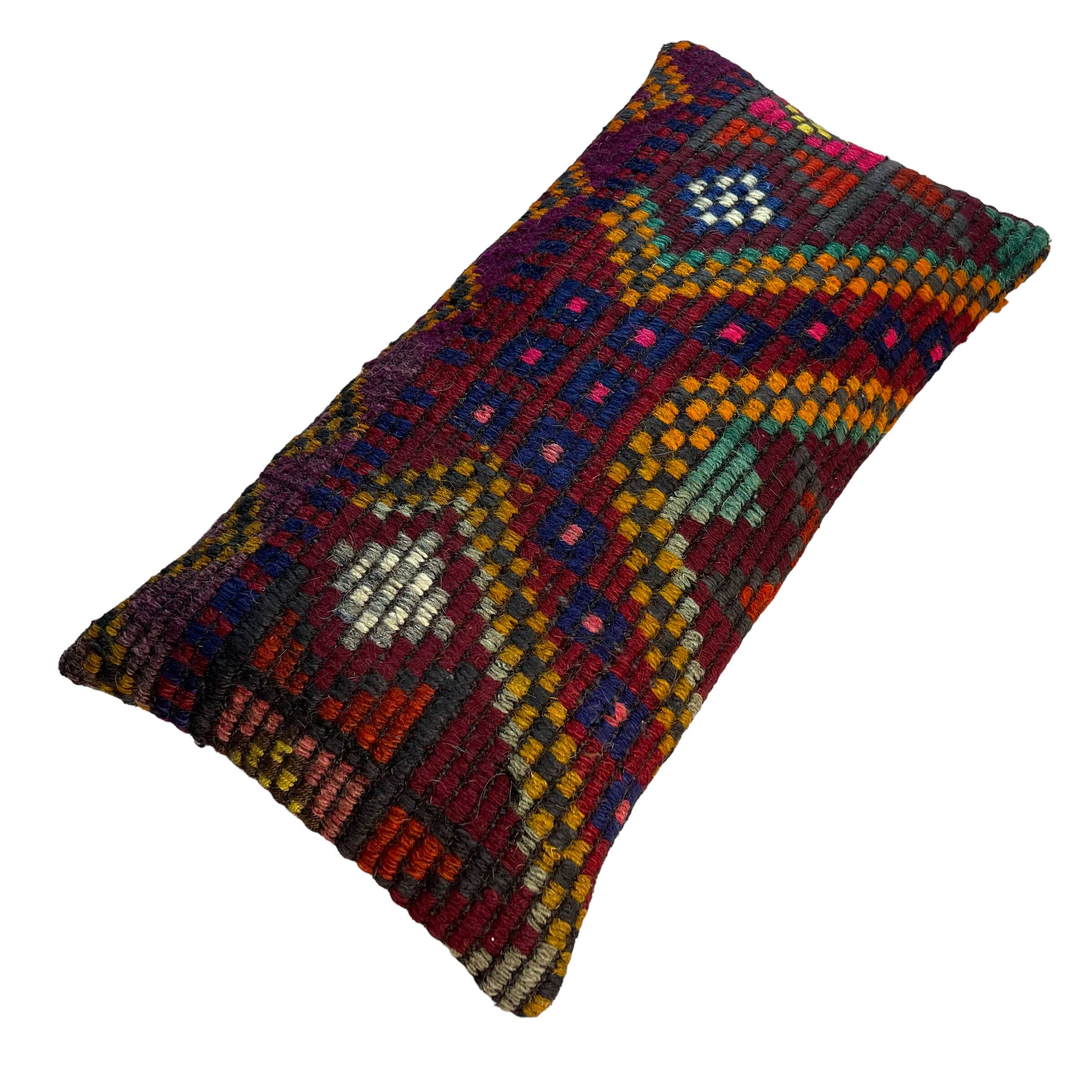 Vintage Turkish Kilim Cushion Cover , 30 x 60 cm