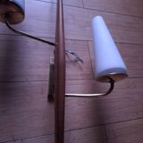 60's teak wall light from Maison Lunel