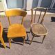 Lot de 6 chaises de bistrot dépareillées bois vintage