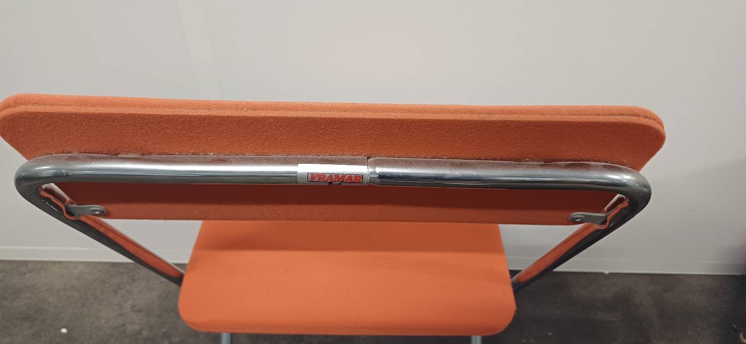 FRAMAR orange folding chair