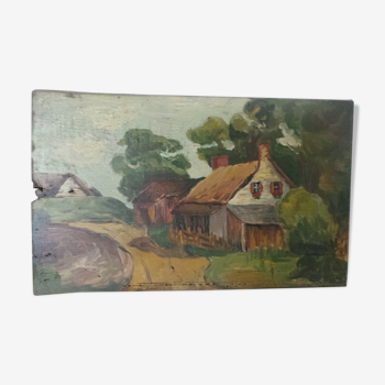 Landscape oil on panel