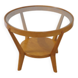Table basse vitrée entièrement rénovée par Kropacek & Kozelka, 1944