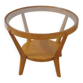 Table basse vitrée entièrement rénovée par Kropacek & Kozelka, 1944
