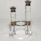 Acrylic and metal candelabrum. Spain, 1980s.