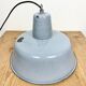 Industrial grey enamel factory pendant lamp, 1960s