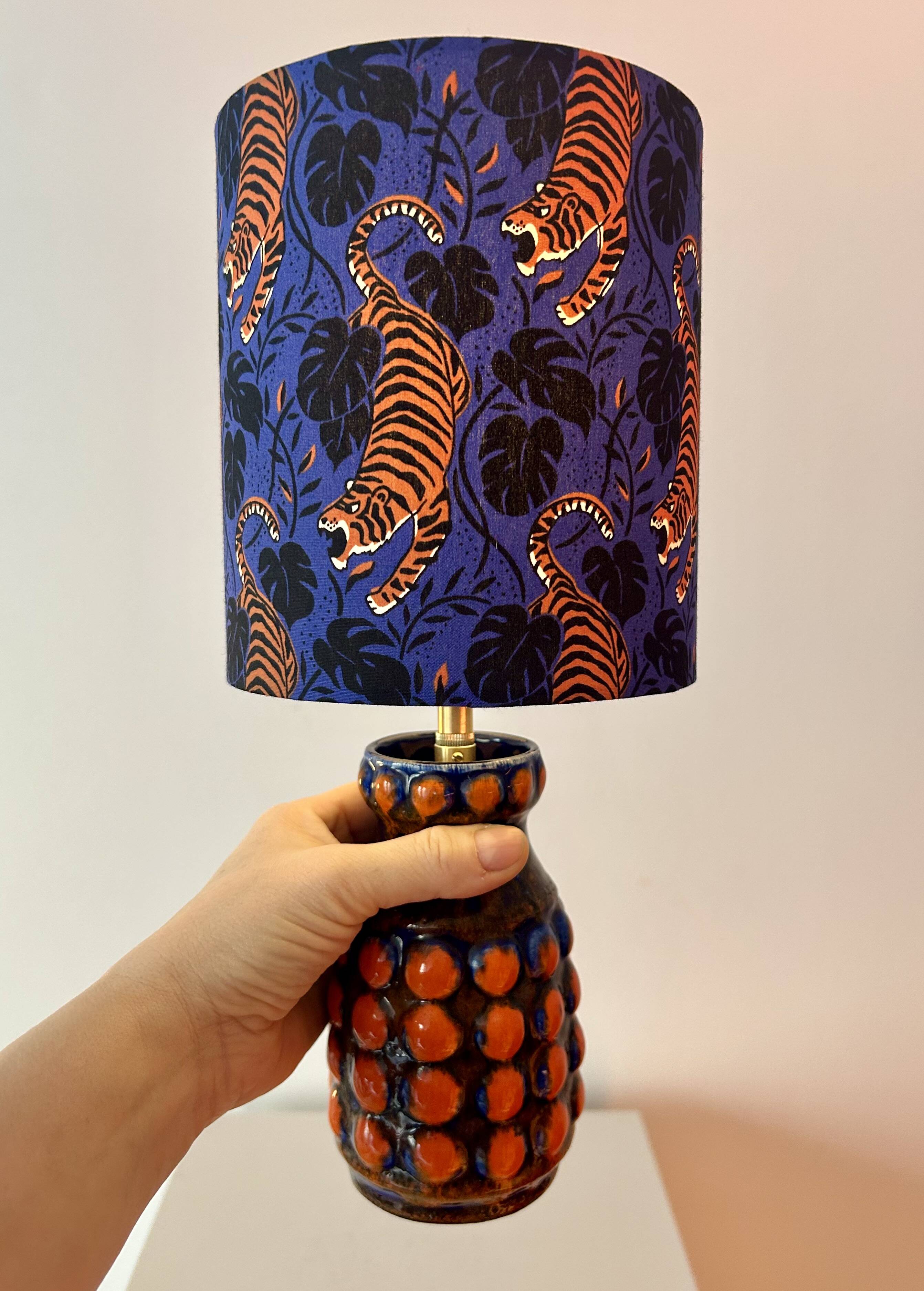 Upcycled table lamp from West Germany, Pop-Art vase by Bay Keramik