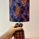 Upcycled table lamp from West Germany, Pop-Art vase by Bay Keramik