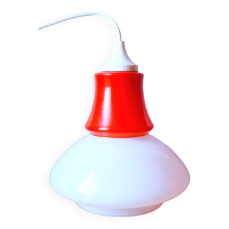 70s opaline pendant light