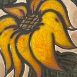 Vintage Vallauris ceramic painting "La Grange"