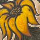 Vintage Vallauris ceramic painting "La Grange"