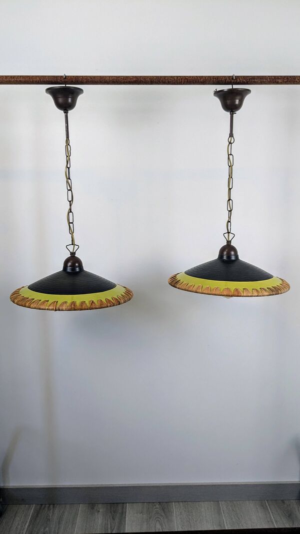 Paire de suspensions italiennes Concept, 1980