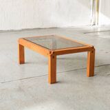 Coffee table in style of Pierre Chapo