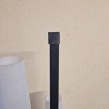 Black lacquered metal 4-light floor lamp - Maison Arlus - Satin glass globe