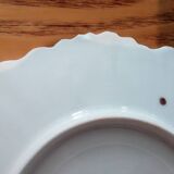 Set of 5 small flowered plates in Limoges porcelain