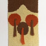 Grande tapisserie murale vintage faite à la main, décoration bohème pour la maison, Yougoslavie, années 70