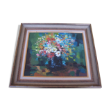 Painting, champs fleurs