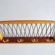 Wall coat rack with hat shelf made of wood and cords, Mid Century coat rack