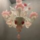 Venetian Murano glass flower chandelier, 1960s