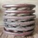 6 glazed ceramic snail plates