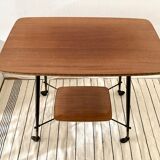 Vintage rolling side table