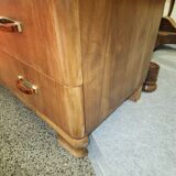 Walnut art deco chest of drawers