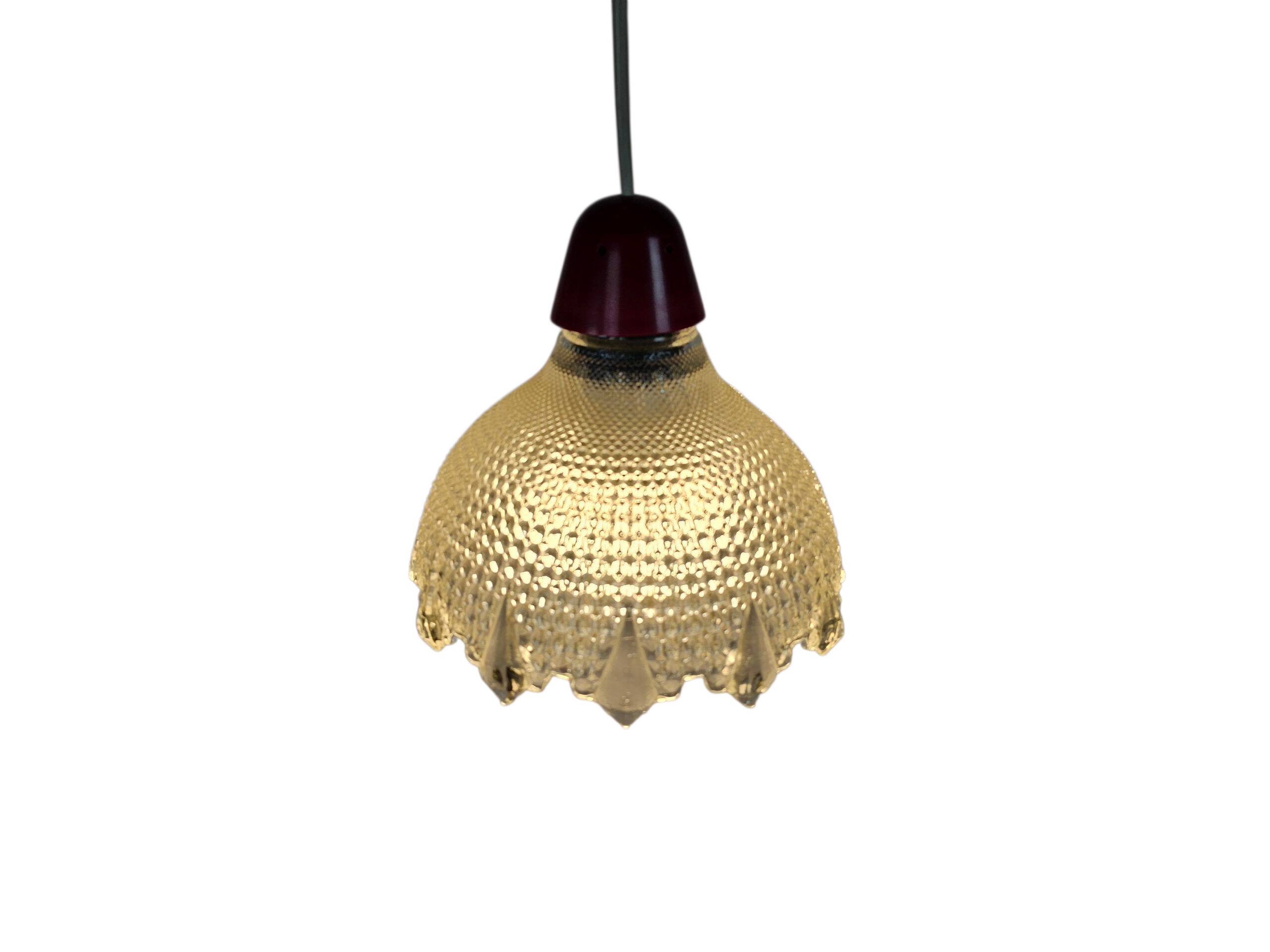 Erco Leuchten - Germany - pendant lamp - holophane style - Space Age - crys