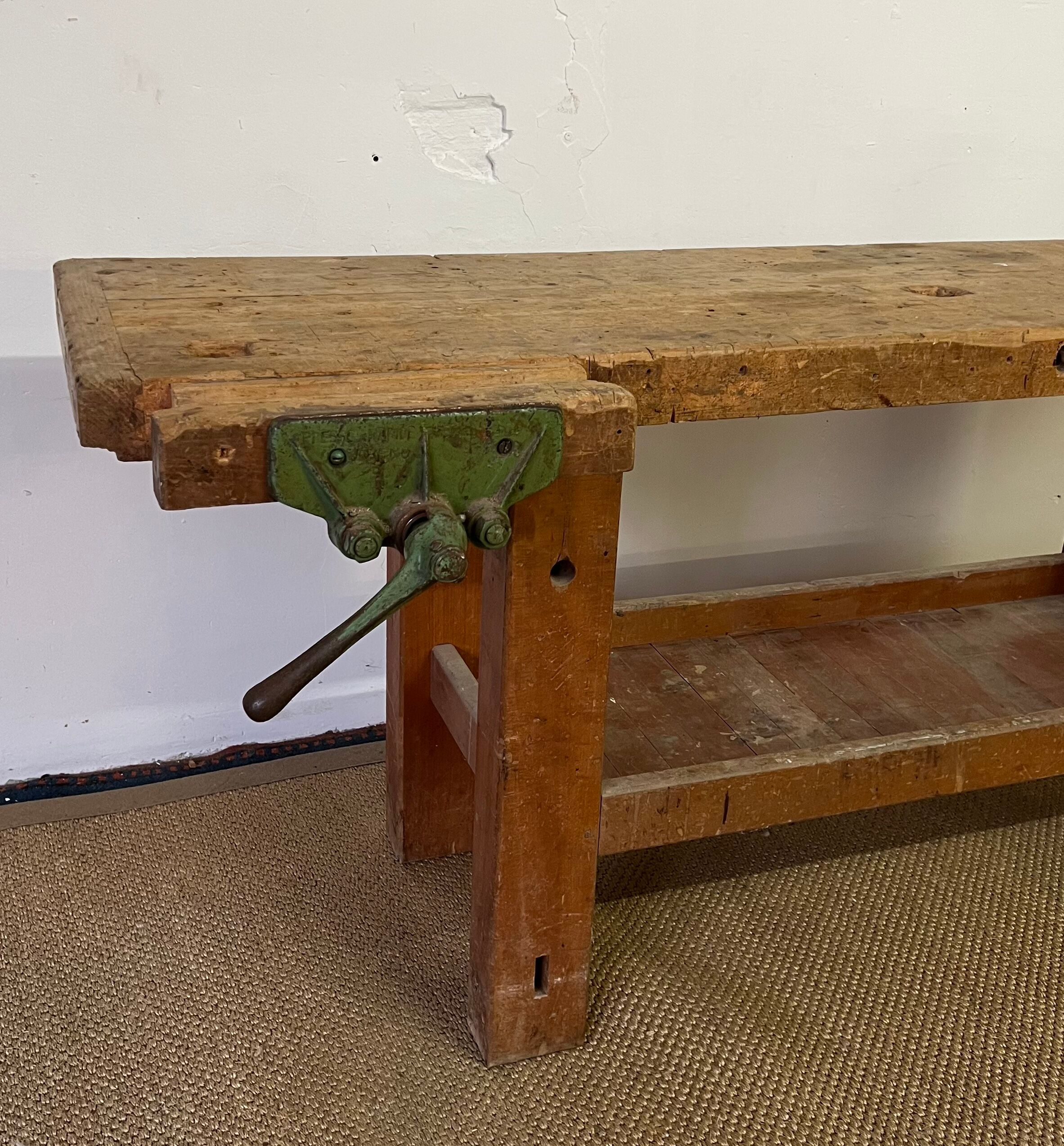Old wooden workbench