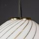 Mid 20thc italian murano glass swirl bowl pendant light by avmazzega c.1970