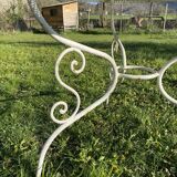 Vintage wrought iron garden furniture – Table + 3 chairs