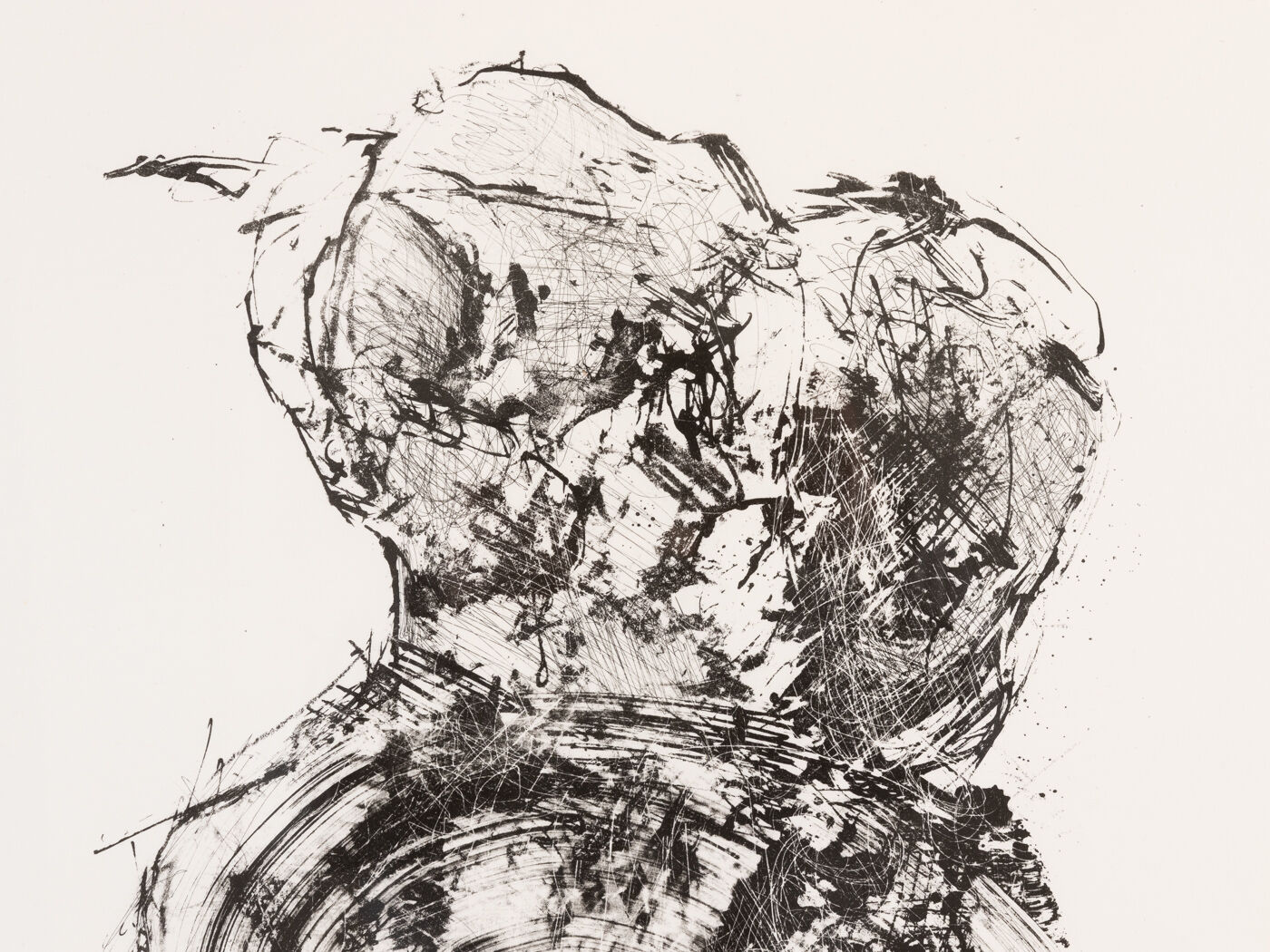 Rose, B/W Woodcut, 41 x 51 cm