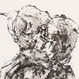 Rose, B/W Woodcut, 41 x 51 cm