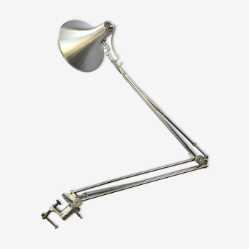 Lampe type "architecte" metal brossé et chrome