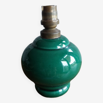Emerald green ceramic foot lamp