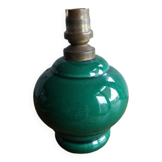 Emerald green ceramic foot lamp