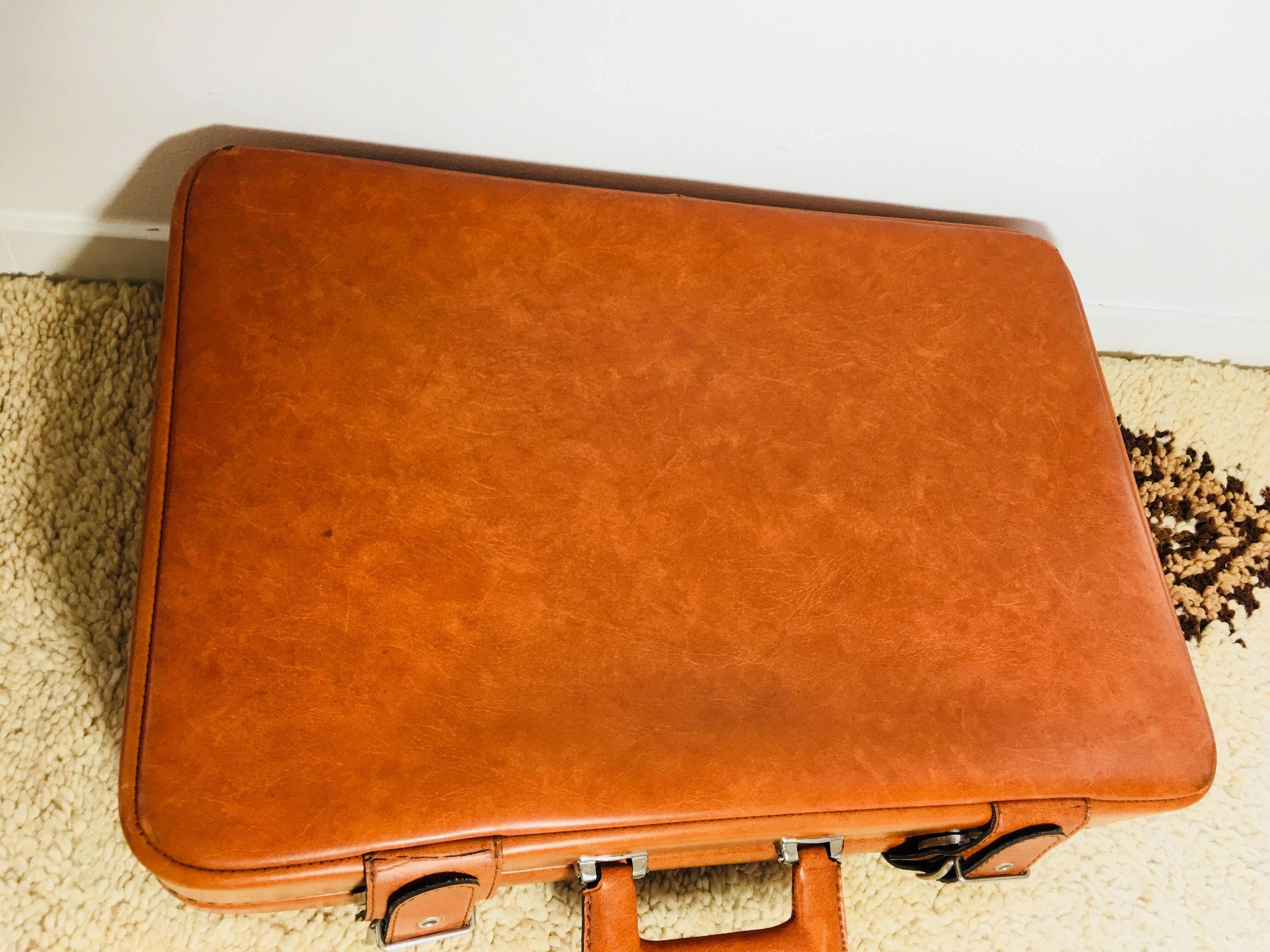 Vintage leather suitcase