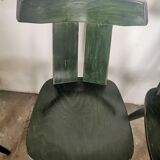 Set of 10 wooden bistro chairs